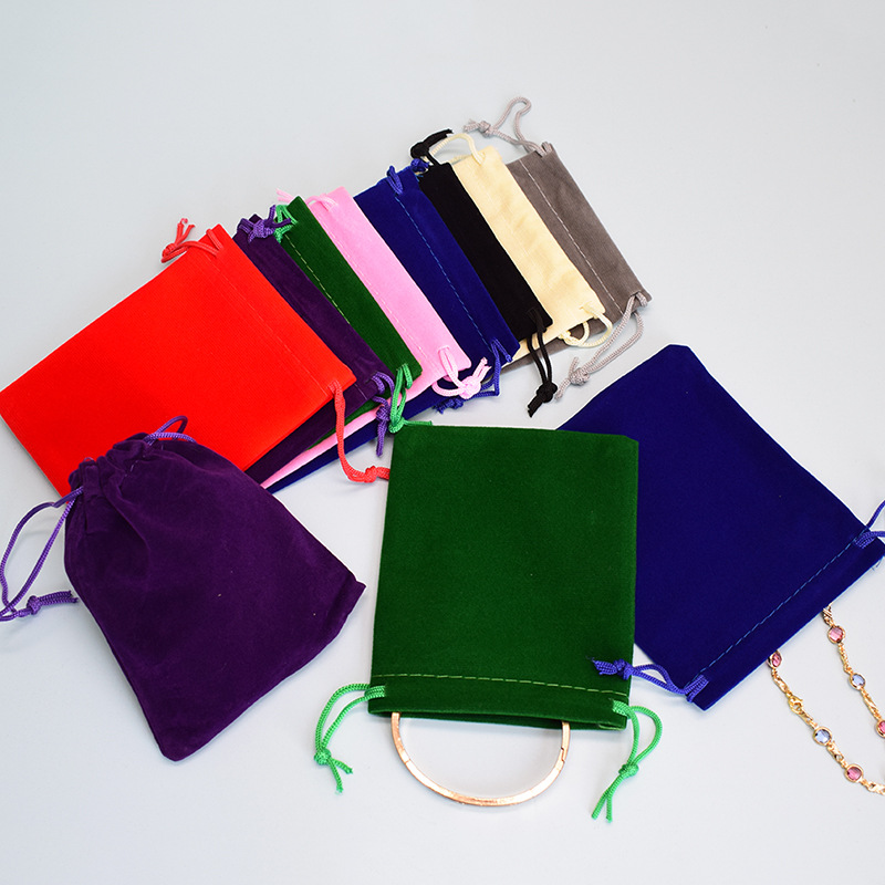 High-grade velvet cloth drawstring pocket mobile phone headset accessories dustproof storage bag cloth bag