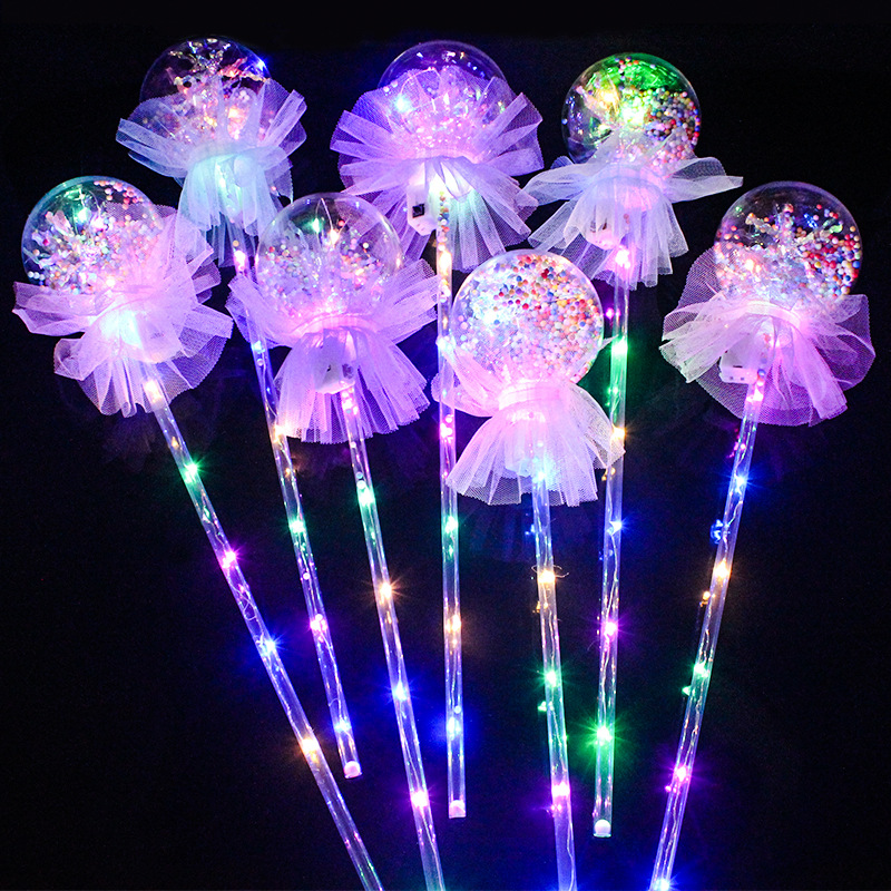 New Style Stall Luminous Wave Ball Magic Stick Flash Handheld Wave Ball Fairy Glow Stick Night Market Children's Toys