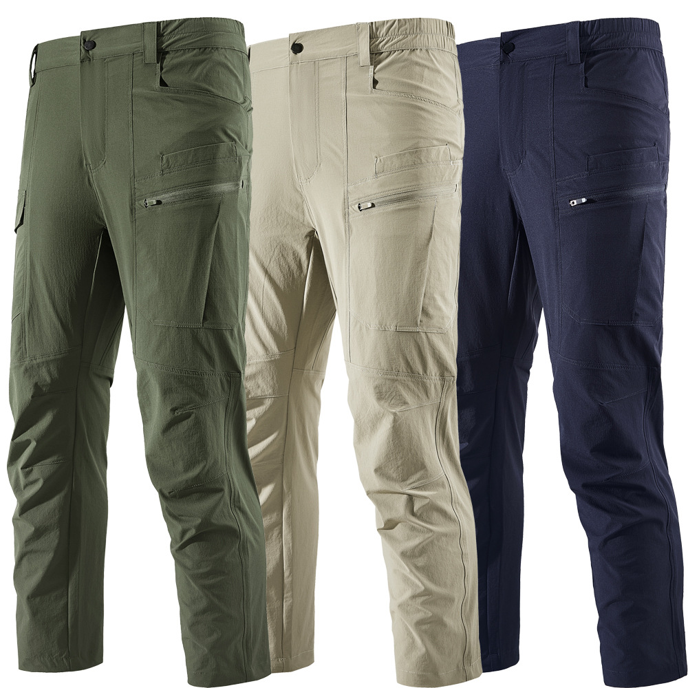 Summer Trendy Tactical Pants Men's Sports Outdoor Fashion Casual Pants New Cargo Pants Multi-Pocket Quick-Dry Pants Long Pants
