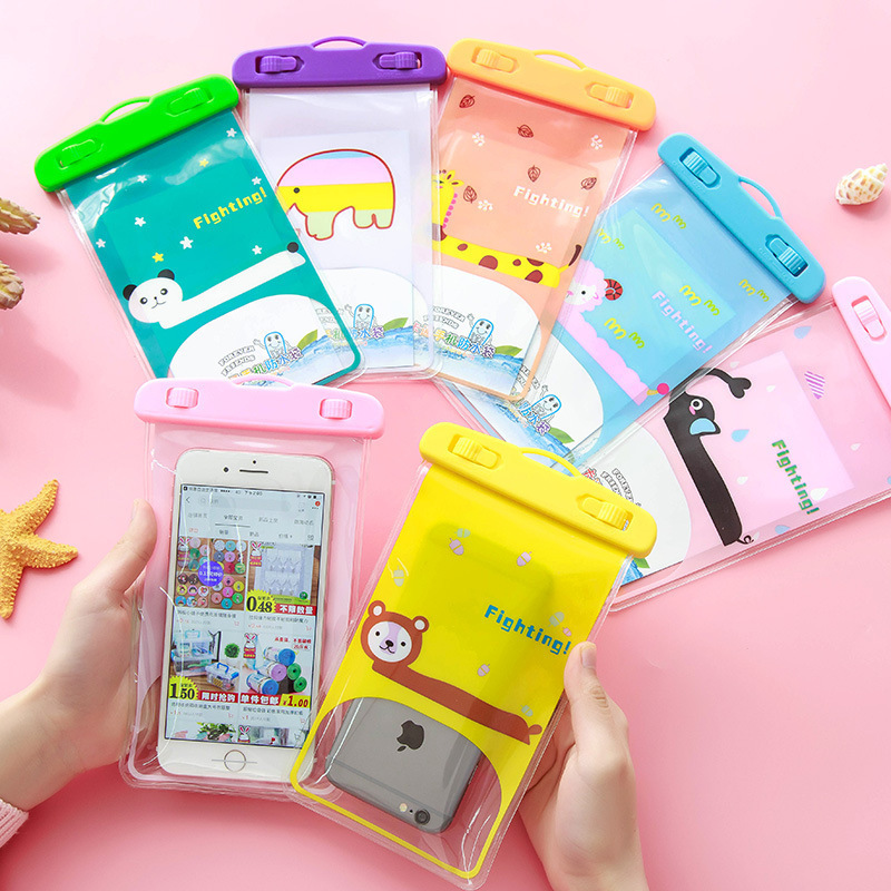 25 Korean Cartoon Creative Mobile Phone Waterproof Bag Colorful Animal Pvc Sealed Waterproof Bag Camera Waterproof Mobile Phone Bag