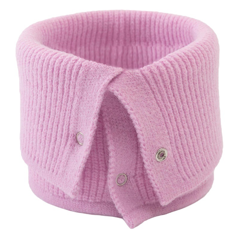 Autumn and winter new solid color wool warm outdoor elastic pullover knitted scarf casual Korean style collar cross-border spot