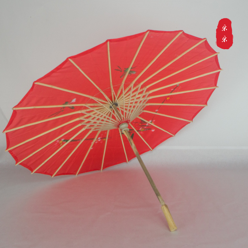 Picture of Classical Craft Umbrella Silk Cloth Outdoor Ceiling Decorative Oil Paper Umbrella Catwalk Dance Props COS Chinese Style Cheongsam Umbrella