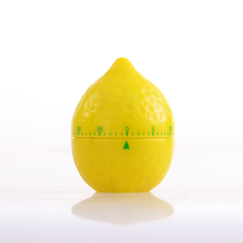 60-Minute Small Lemon-Shaped Mechanical Timer, Chain Timer, Cooking Countdown Reminder, Ready Stock
