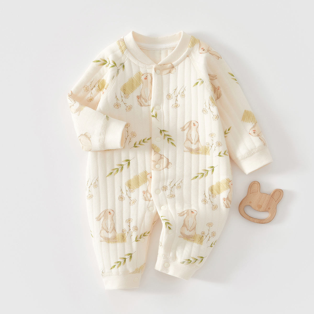 Picture of Baby clothes winter cotton thickened jumpsuit Spring and Autumn Winter newborn male and female baby quilted warm cotton-padded clothes