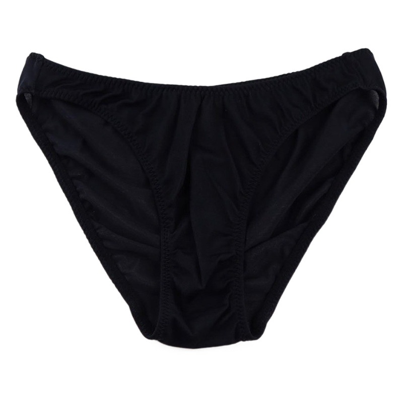 New men's low waist briefs boys solid color fashion sexy underwear breathable silky four seasons can wear leggings