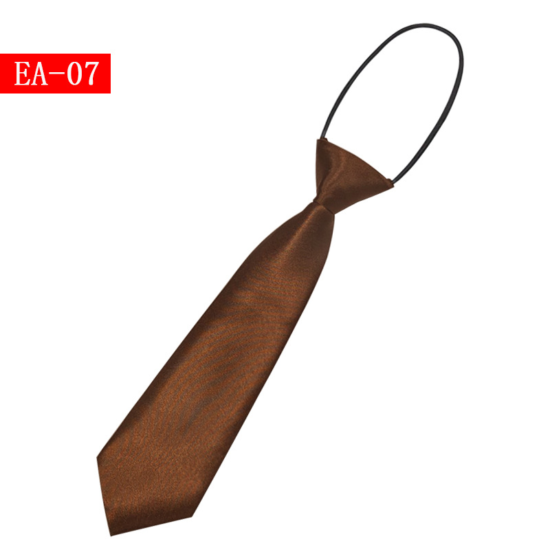 Picture of Children's solid color small tie boys and girls plain color short elastic belt baby children's children Primary School students Shengzhou manufacturers