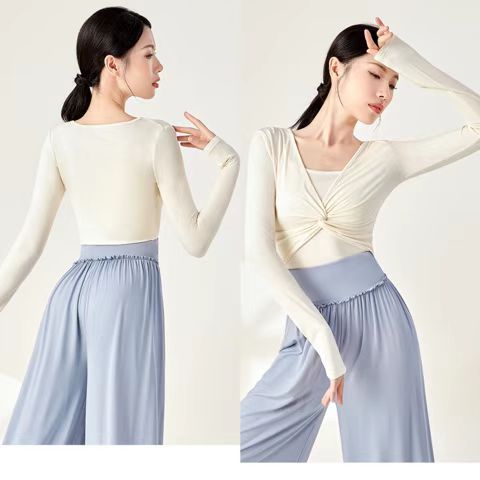 Picture of Dancing Clothing Modern Practice Top Women's Chinese Classical Dance Dancing Clothing Adult Slim-fit Temperament Long-sleeved suit