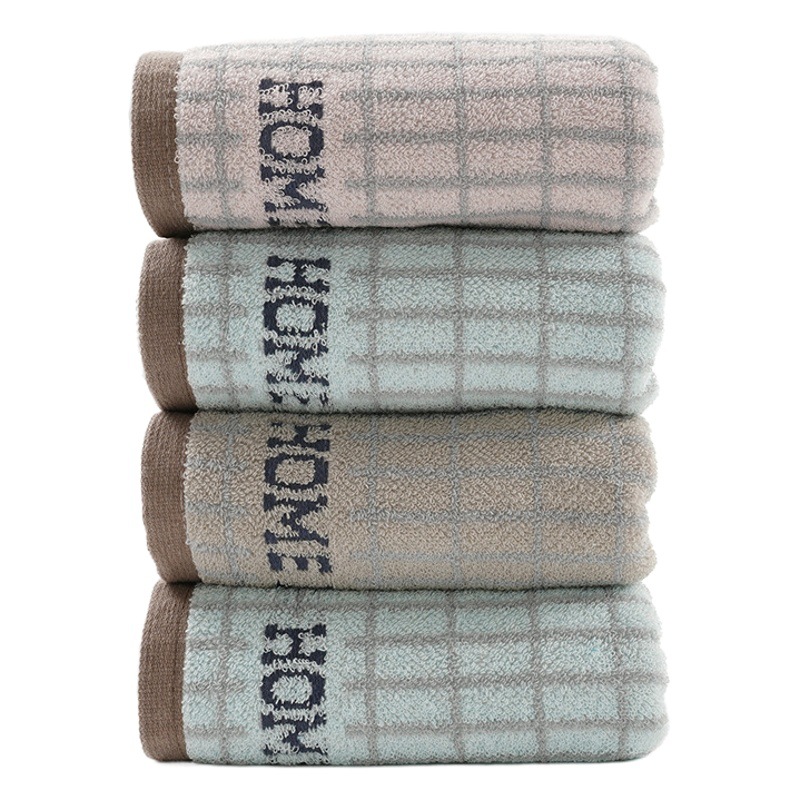Yarn-dyed cotton towel wholesale factory household face washing absorbent towel cotton labor insurance Super gift polyester cotton towel