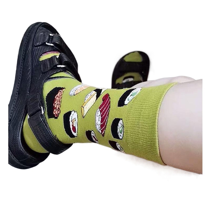 High tube fashionable socks fruit series New style stockings lovers fashionable socks women's cotton socks personality men's socks cross-border exclusive