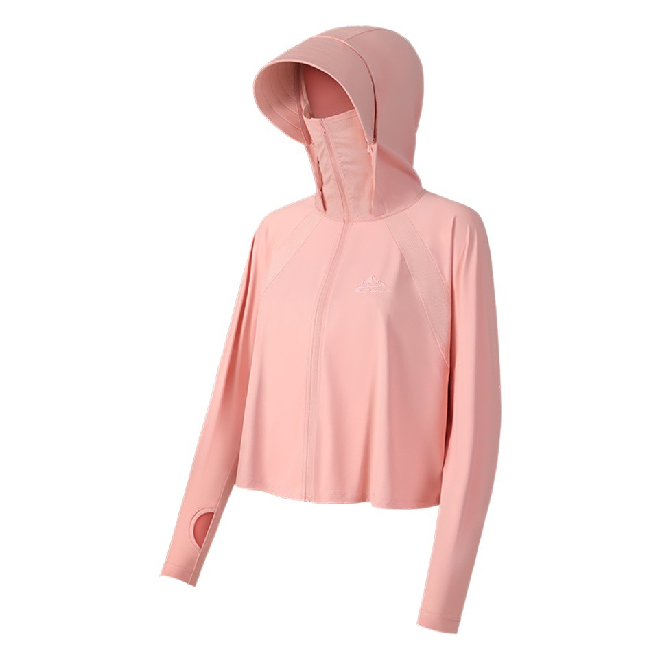 Sun Protection Clothing for Women in Summer, Breathable, Anti-Uv, Slim Original Yarn, Ice Silk, Sun Protection Clothing, Fashionable Hooded Mask