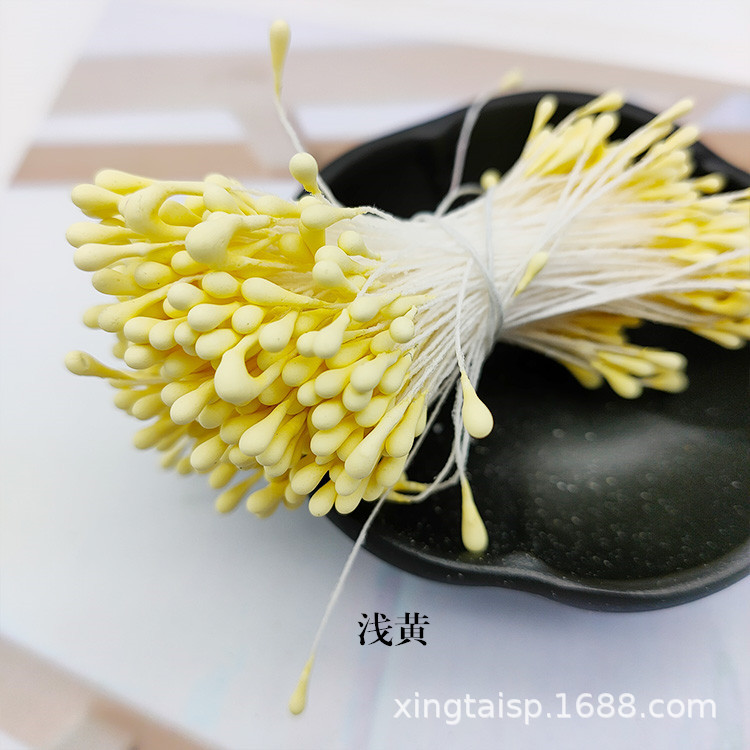 Picture of Wholesale Korean Style Handmade DIY Hair Accessories High Simulation Flower Stamens Material 2mm Matte Round Match Head Flower Heart Flower Stamens
