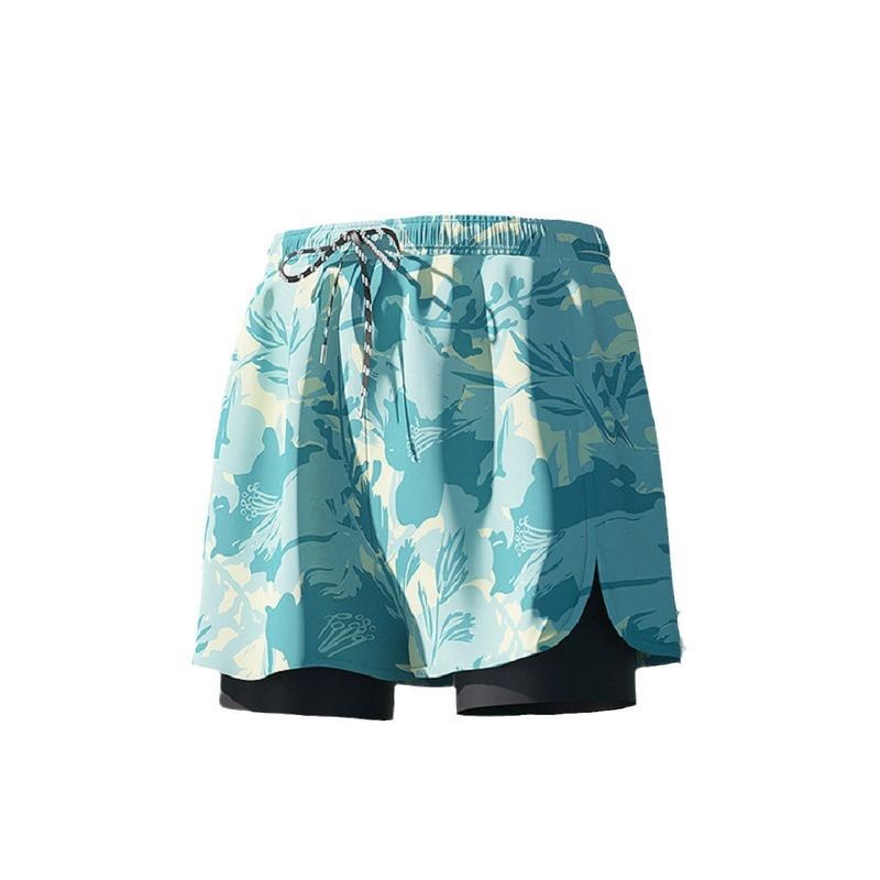 Picture of Men's Swimsuit 2025 New Style Comfortable, Breathable and Fashionable Printed Double-Layer Anti-Embarrassment Slim Quick-Drying Hot Spring Swimsuit