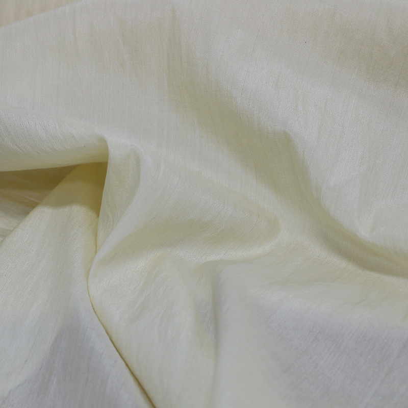 Picture of Plain Beauty Cloth 130cm Wide Tussah Silk Cotton Blended Fabric Undyed Original Color High-End Natural Touch