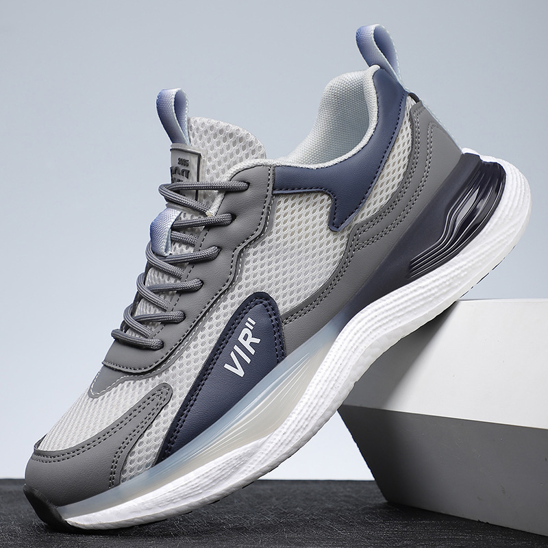 Cross-border plus size Men's Shoes 2025 Summer New Mesh Shoes Men's Breathable Lightweight Thin Fashionable Sports Casual Shoes