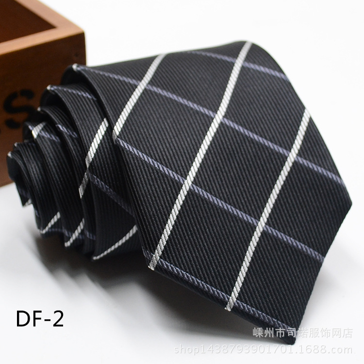 Picture of Tie business formal men's tie polyester yarn Arrow 8cm business tie