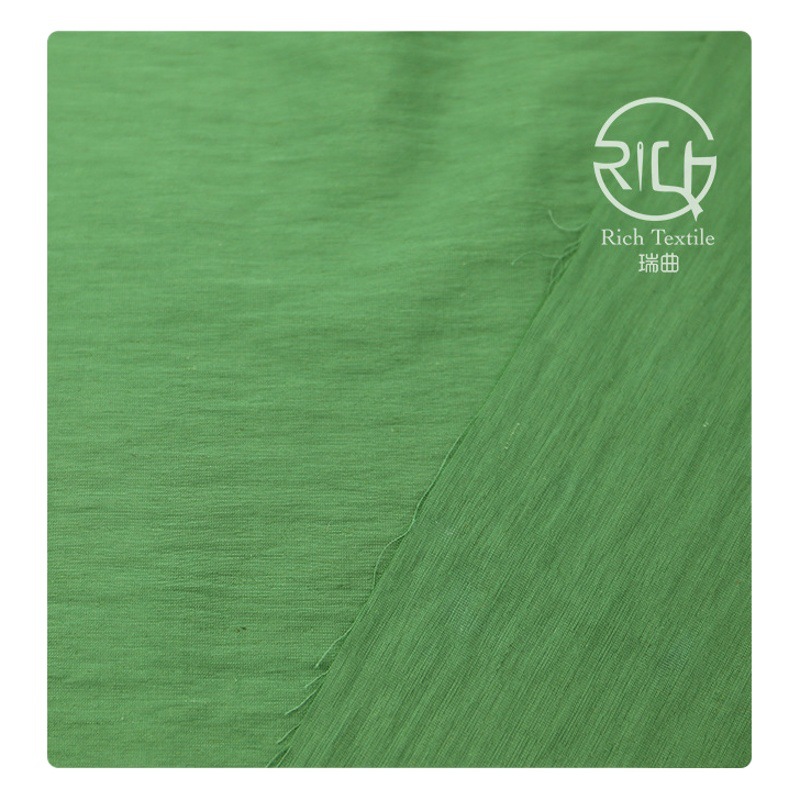 in stock wrinkle nylon linen blended plain cloth rayon woven lightweight dress shirt garment fabric