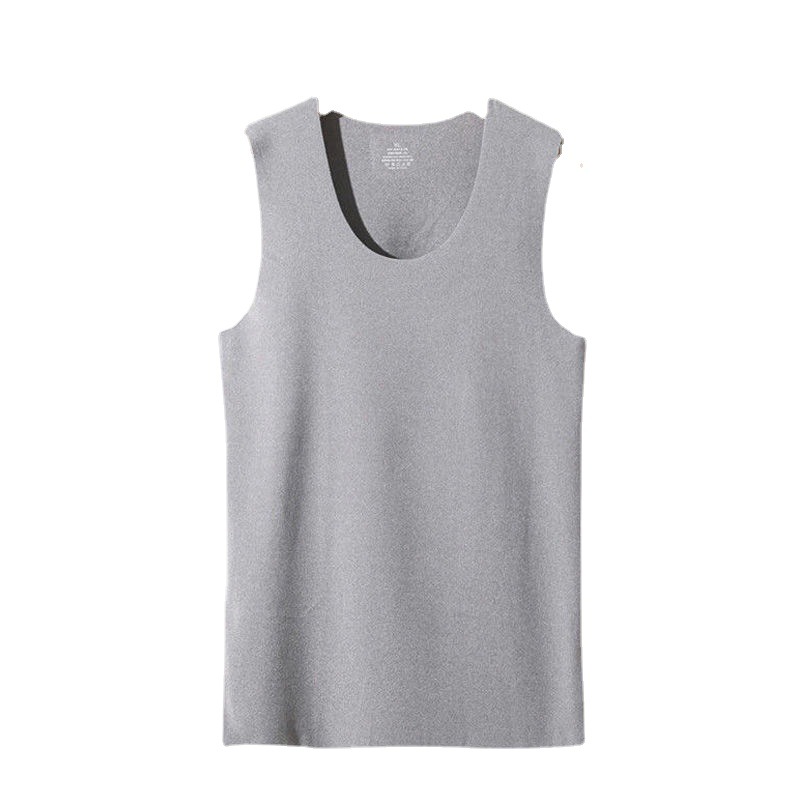 Picture of Men's Traceless Thermal Vest Double-Sided Velvet fleece-lined Thickened plus size Slim-Fit V-Neck Wide Shoulder Bottoming Thin Vest for Autumn and Winter