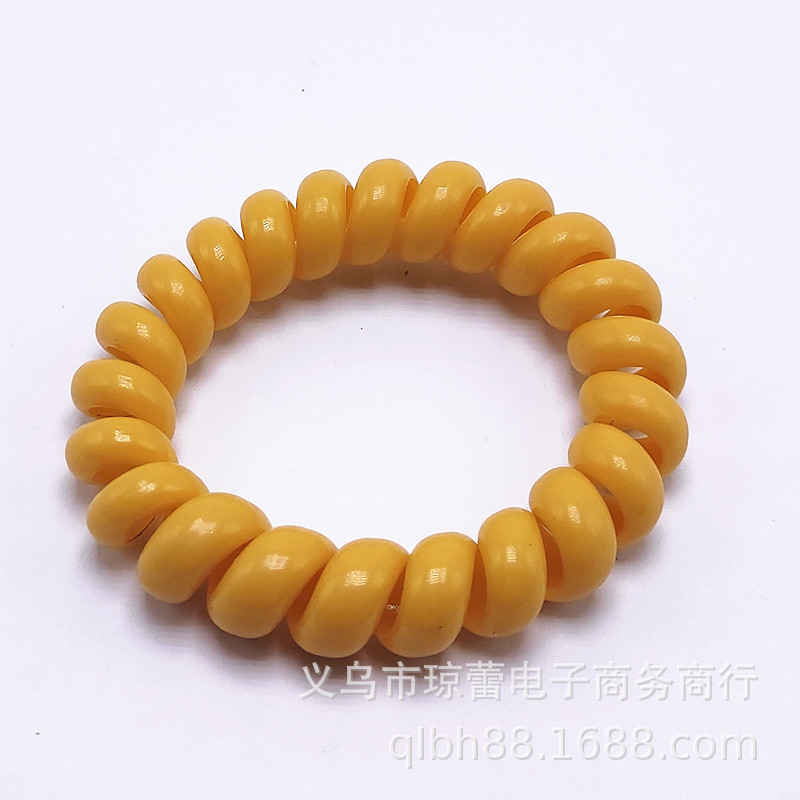 Picture of Candy Color Bold Bracelet Telephone Line Hair Ring Extra Large Rubber Band South Korea Headwear Hair Accessories Headband Spring Ring