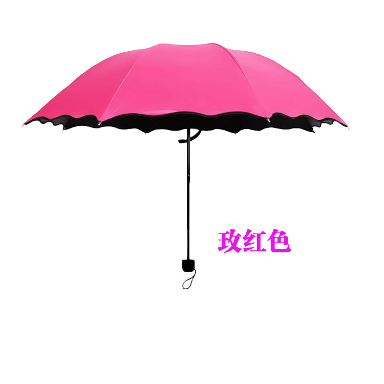 Picture of Factory wholesale creative three folding vinyl water flowering umbrella gift advertising umbrella umbrella can do LOGO