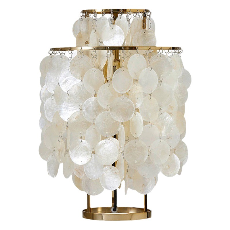 Denmark Wedding Shell Bedside Table Lamp Pearl Fritillaria Wind Chimes Decorative Creative Living Room Bedroom Study Homestay Table Lamp