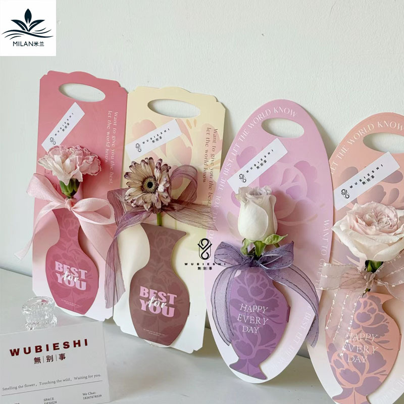 Mother's Day Dream Bottle Flower Shadow Single Flower Box Mini bouquet Handmade DIY gift flower packaging gift box