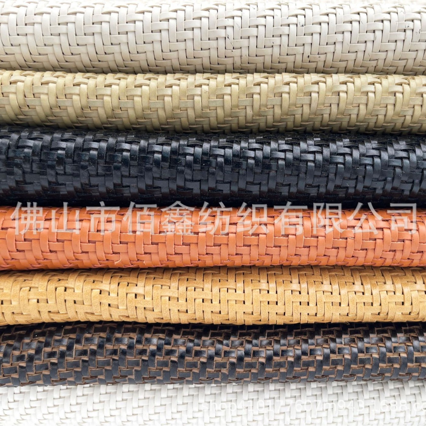 PU diagonal herringbone leather woven materials, handicraft beach hair shoes, hat materials, fashionable bags, leather materials, tablecloths, wholesale