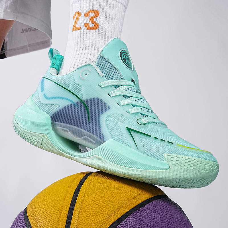 Ultra-light 2.0 bow plantar high elastic cushioning basketball shoes men's and children's students light-sole sports competition shoes friction sound