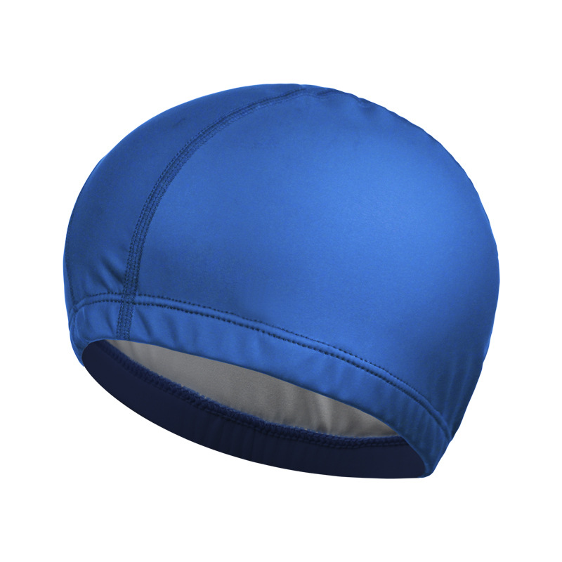 Picture of Pu swimming cap factory wholesale high elastic waterproof breathable head large swimming cap adult men and women PU coated swimming cap