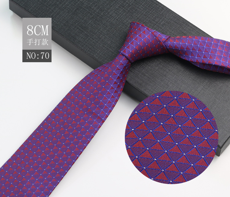 Picture of Men's Tie Business Shirt Stripesd Security Professional Formal Wear Wholesale Plus Logo Manufacturer 8cm Hand-Made