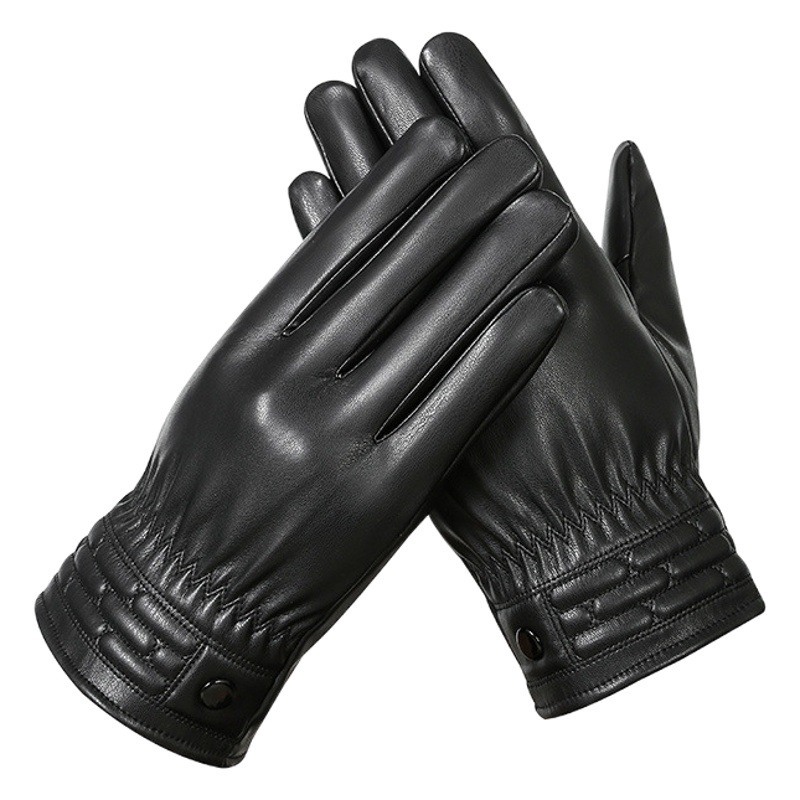 Pu Touch-Screen Gloves for Men and Women, Various Styles, Warm and Thickened, Outdoor Cycling, Cold-Proof, Wholesale from Manufacturer, Couple Style