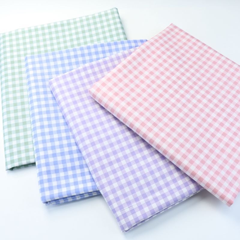 2.35 m Wide Fabric All Cotton Cloth Classic Geometric Plaid Printed Fabric Cotton Woven Fabric Home Textile Fabric