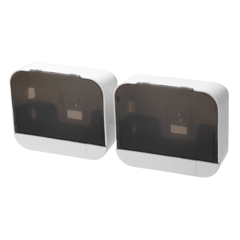 Creative wall-hanging flip soap box toilet bathroom non-perforated soap box fashion dustproof soap box