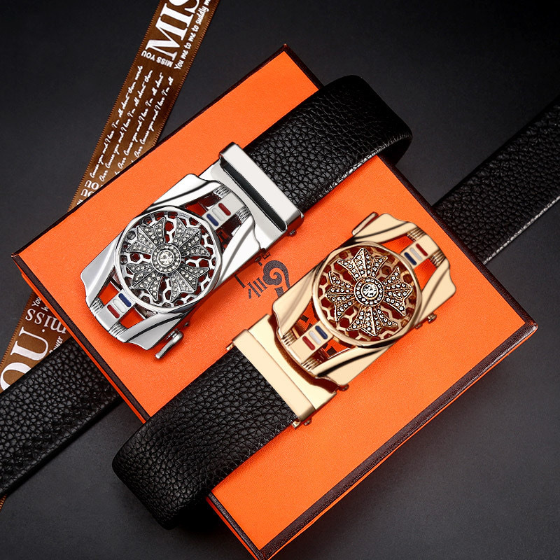 Shilai rhyme Belt Men's net red new high-end men's belt trendy all-match automatic buckle men's business Belt