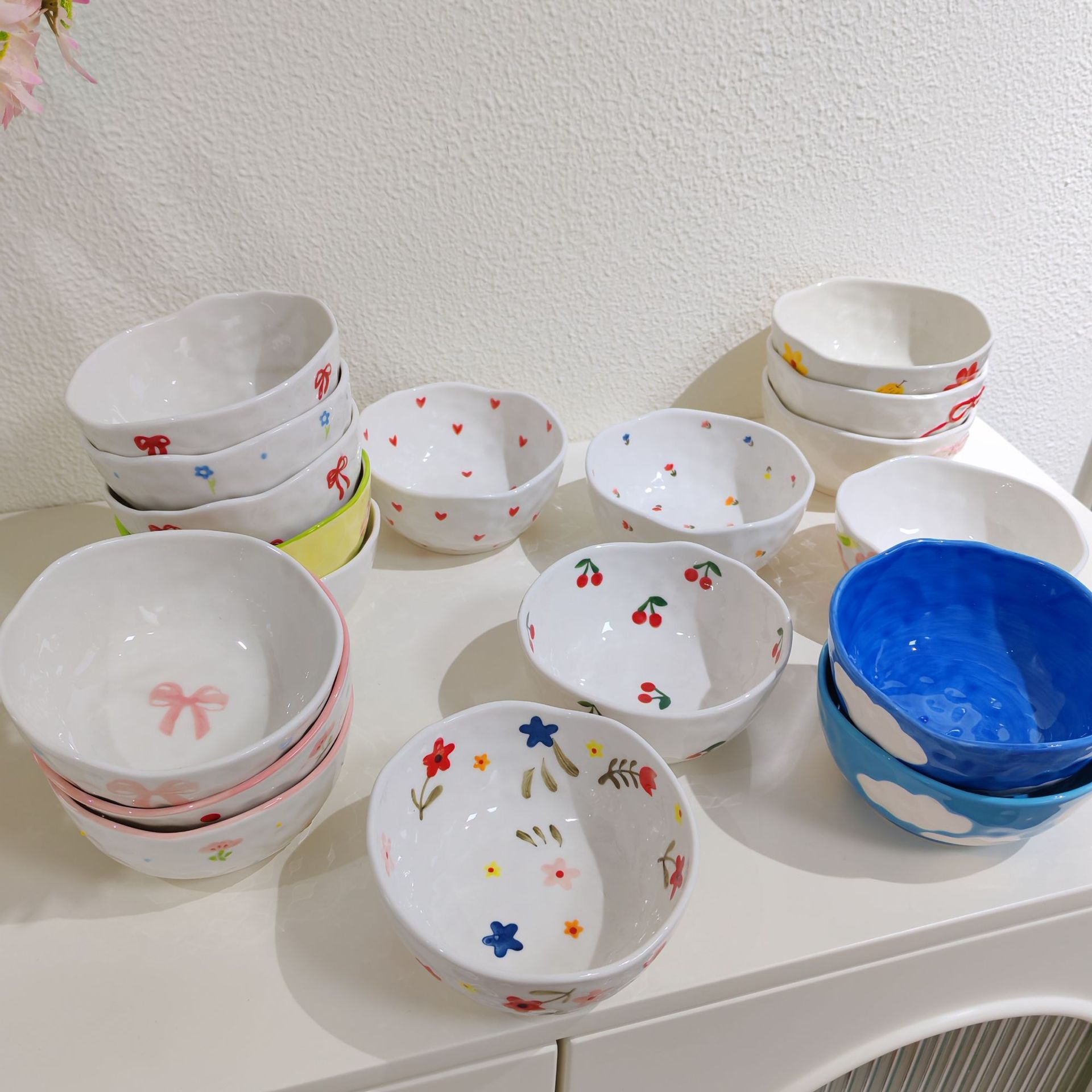 Picture of 5inch Ceramic Bowl Underglaze Color Hand-Painted Cute Fruit Bowl Dessert Bowl Restaurant Home Bowl Export to Russia