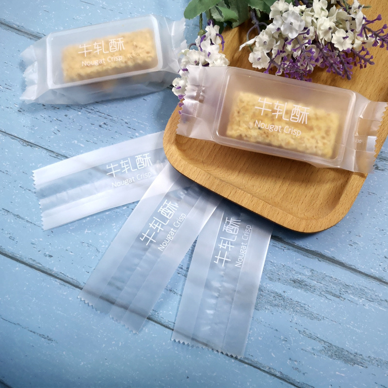 Simple Gravure Frosted Cow Crumble Packaging Bag Square Crisp Cow Cracker Layer-by-Layer Crisp Packaging Pineapple Crisp Machine-Sealed Bag
