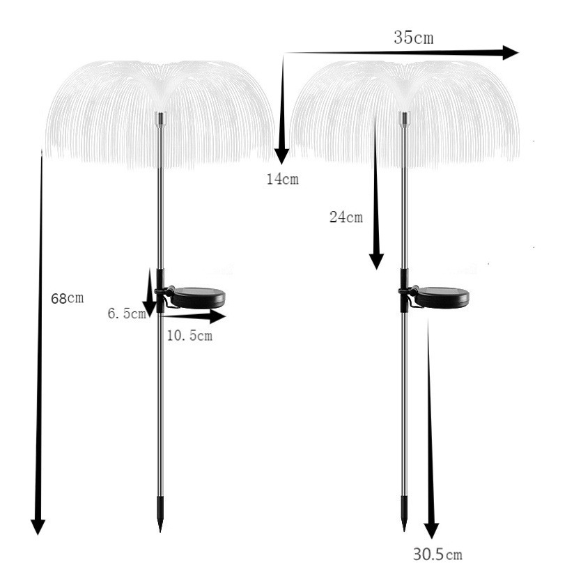 Solar Jellyfish Lamp Solar Lamp Outdoor Courtyard Lawn Lamp Automatically Turns on after Dark Garden Waterproof Atmosphere Lamp