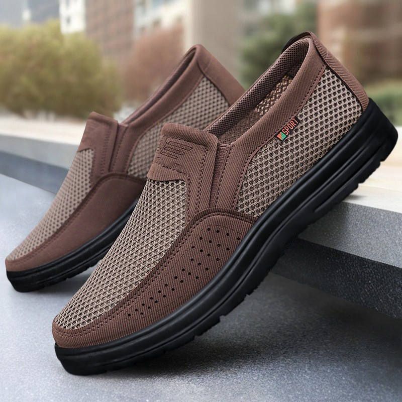 Picture of Old Beijing Cloth Shoes Men's Summer Export Large Size Sneakers Breathable Mesh Shoes One-Leg Dad Shoes Casual Shoes