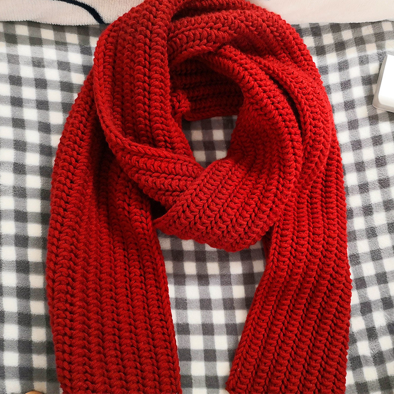Picture of 8 strands of lover cotton wool red scarf handmade DIY wool strawberry bubble weaving material wrap neck special thread