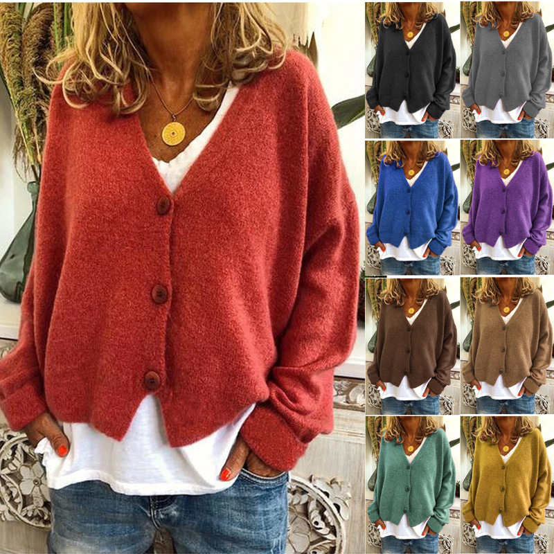 Picture of 2022 Europe and the United States cross-border Women's eBay Amazon wish autumn and winter explosions casual loose sweater knitted cardigan