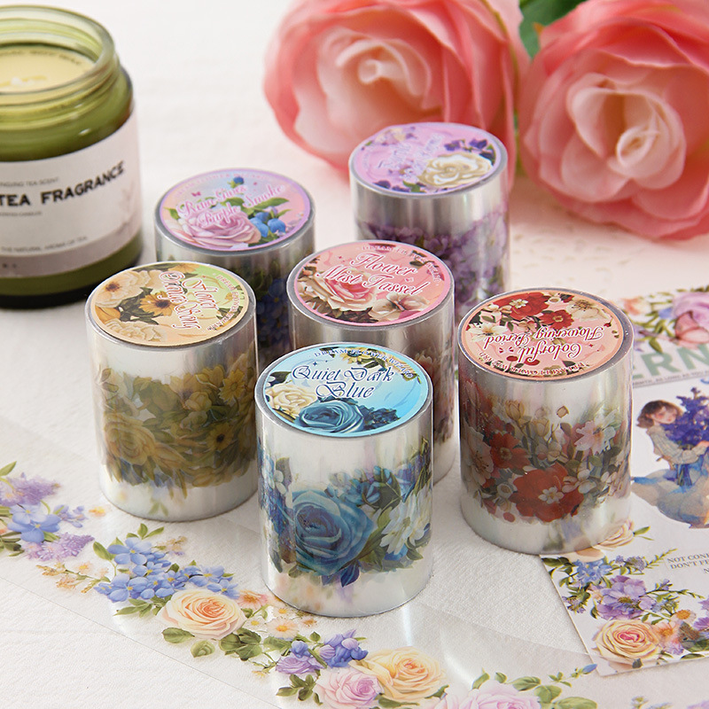 Picture of Yuezhen Dream Flower Wizard of Oz Flower Strip Decorative Hand Account Tape Cross-border Waterproof pet Tape Hand Account Sticker Roll