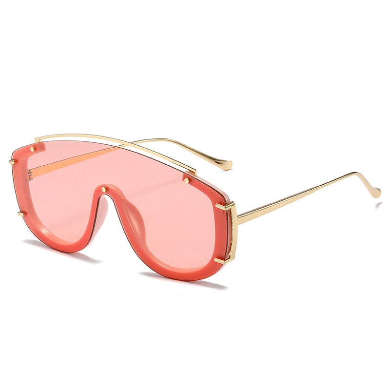 Picture of 2022 Europe and the United States new large frame conjoined color ins sunglasses cross-border personality modern fashion net red sunglasses women