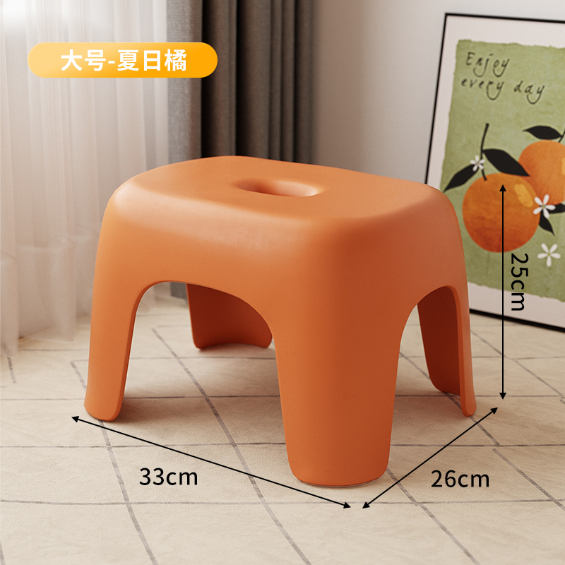 Picture of Household Plastic Small Stool Simple Style Thickened Coffee Table Small Stool Shoe Changing Stool Sofa Stool Bathroom Low Stool Chair