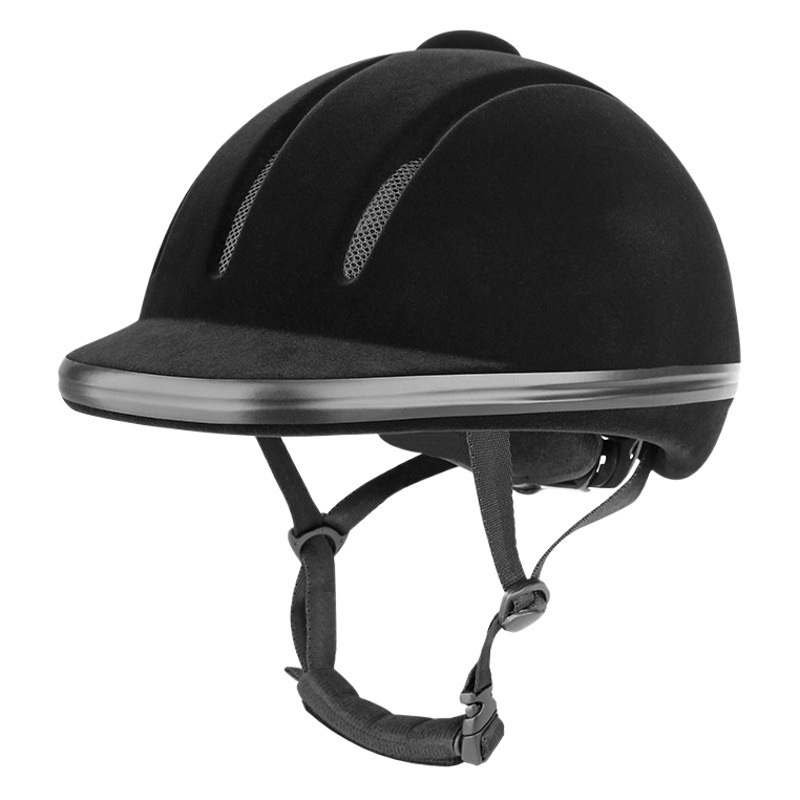 Cross-Border Equestrian Helmet Velvet Adjustable Equestrian Riding Supplies Manufacturer Wholesale 8101006 Outdoor