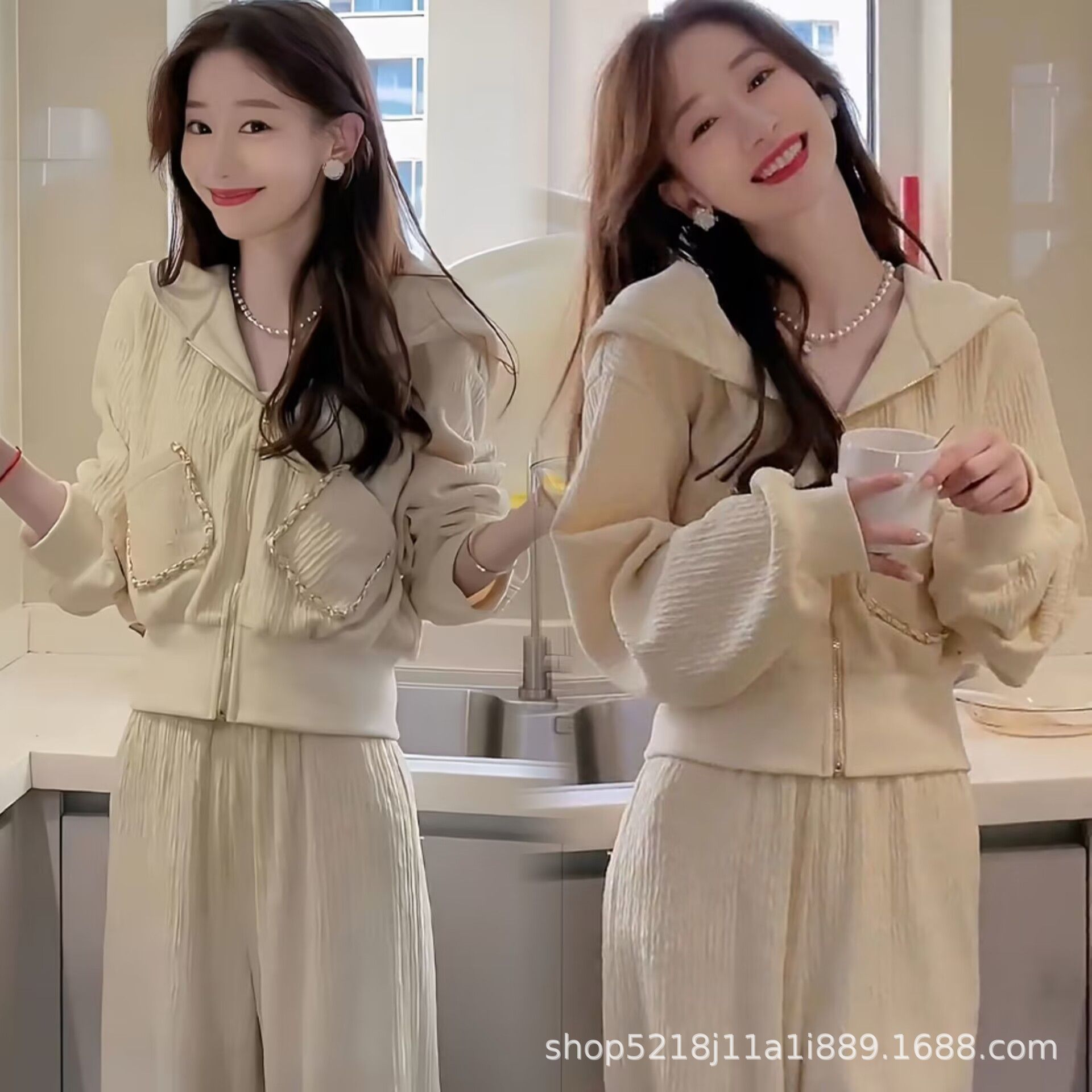 Foreign Trade Early Autumn Wear Miu suit Women's 2024 Spring and Autumn Korean Style Small Fragrant Style Casual Age-reducing Fashion Two-piece Set