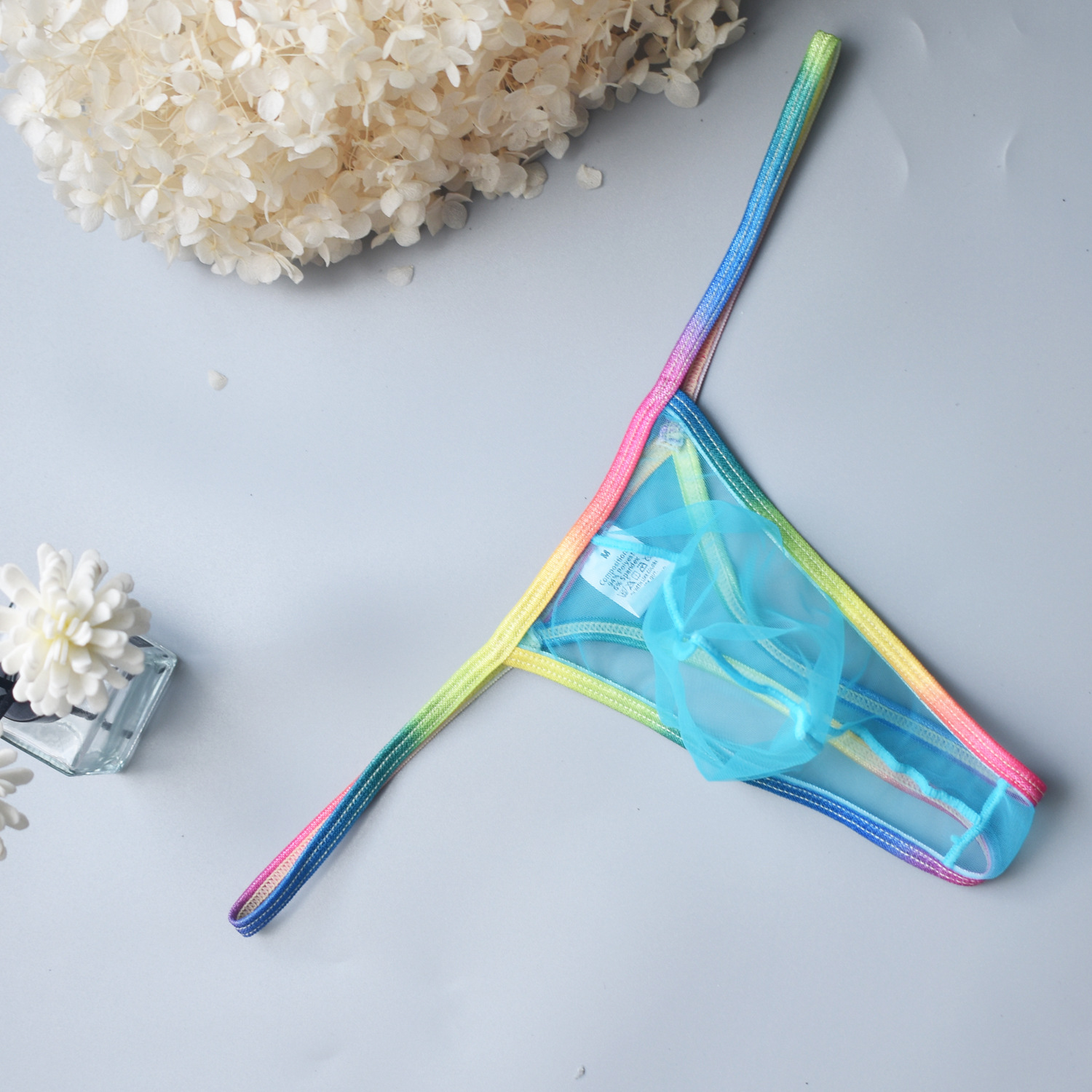 Picture of Passion Peng Bai men's thong men's sexy low waist transparent bag man show temptation men's high elastic underwear B901