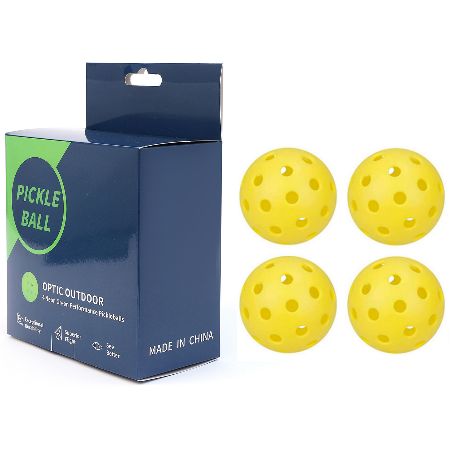 Picture of Pickleball Training Ball 74mm Practice Ball Pe Outdoor Plastic Injection Molded Ball with Led Light