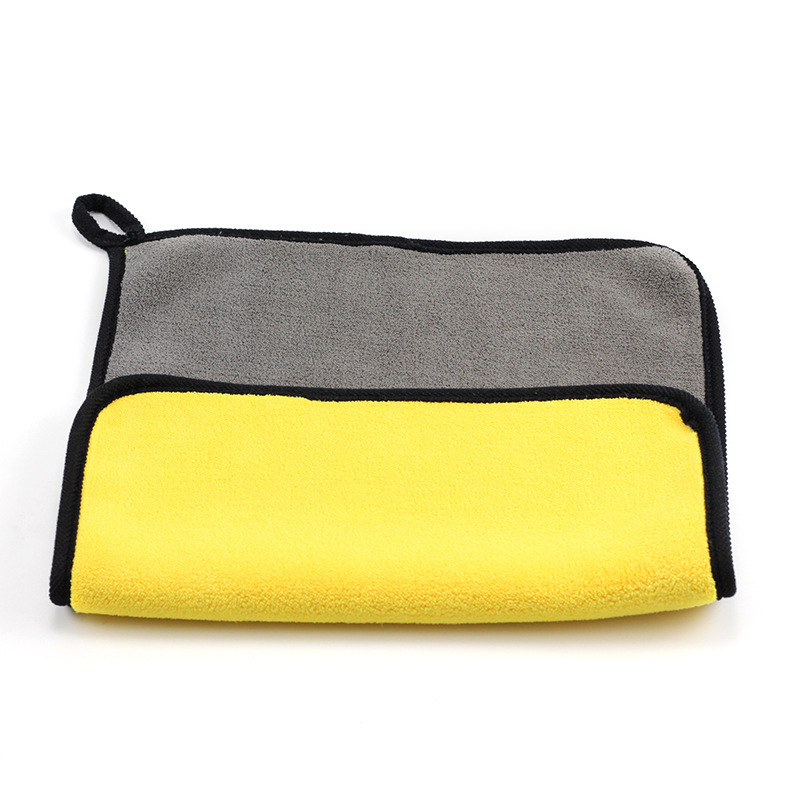 Picture of Wholesale high density coral fleece car towel 800 flat absorbent quick-drying car wash towel lint-free housekeeping cleaning towel