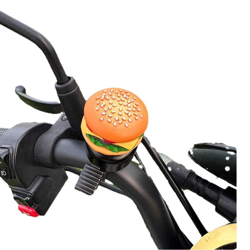 Hamburger cartoon bicycle bell super loud children's mountain bike universal Bell scooter Bell bicycle decoration