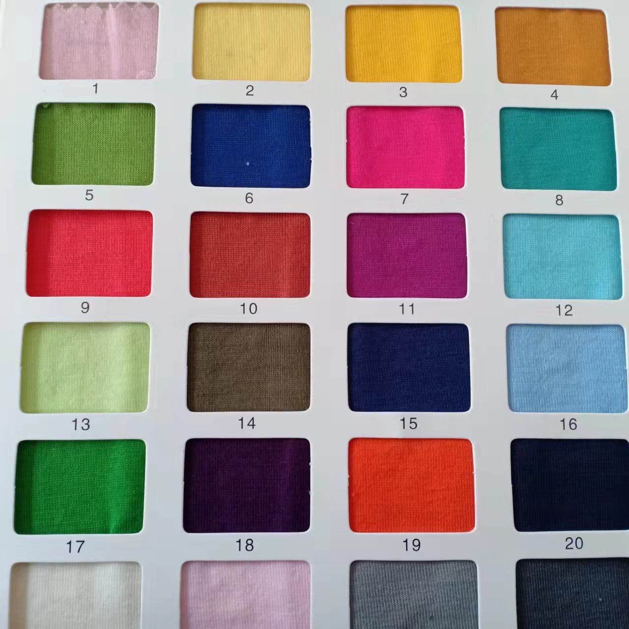 In stock 87 color single-sided knitted plain cloth sportswear T-shirt fabric polyester yarn single-sided Jersey