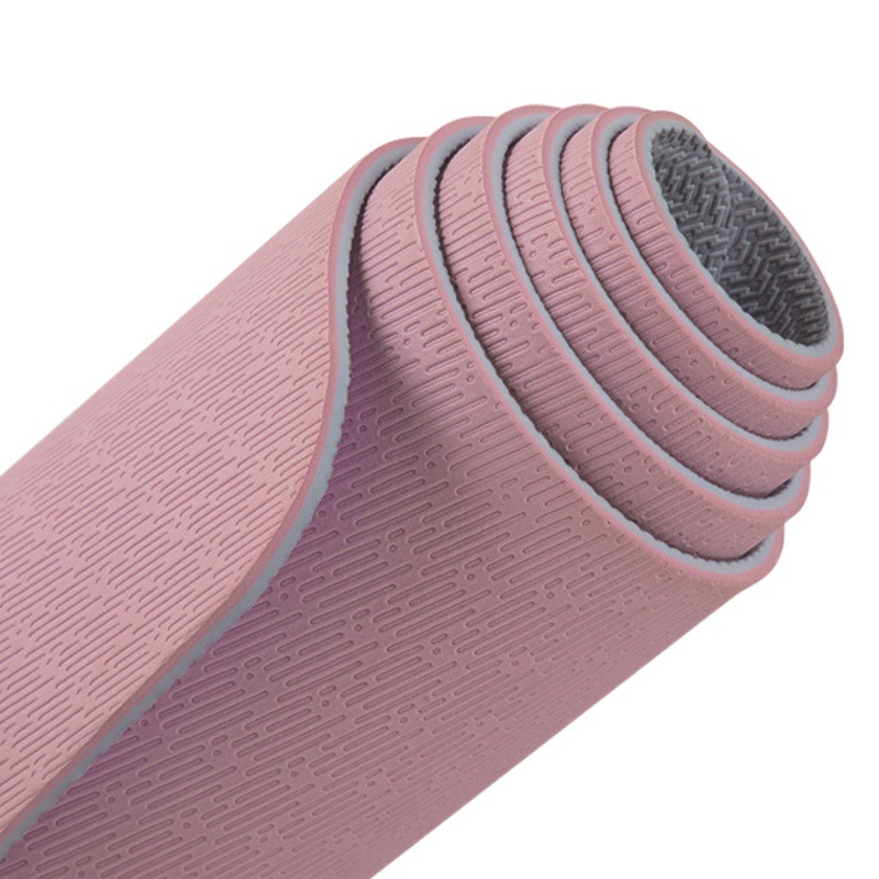 Widened tpe yoga mat factory thickened non-slip fitness mat 90cm rope skipping mat home dance mat wholesale